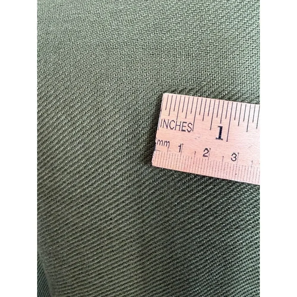 Olive Green Twill Scarf Long Rectangle Wrap Shawl Fringe Solid Green 80
